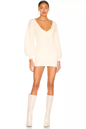 MAJORELLE Riley Tunic Sweater in Ivory.