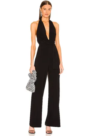 Norma Kamali Halter Wrap Straight Leg Jumpsuit in . - size L (also in M, S, XS)