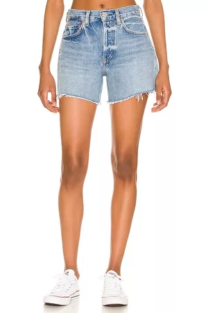 Citizens of Humanity Annabelle Long Vintage Relaxed Short in Blue.