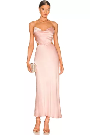 Bardot Cut Out Slip Dress in Rose.