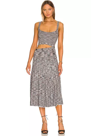 L'Academie Iona Button Off Dress in Grey.