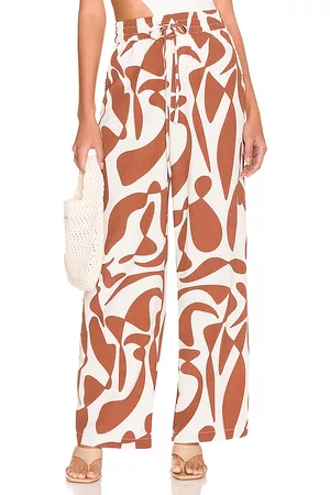 Sanctuary Women Wide Leg Pants - Mirage Pull On Pant in Brown.