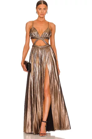 Retrofete Jett Dress in Metallic Bronze.