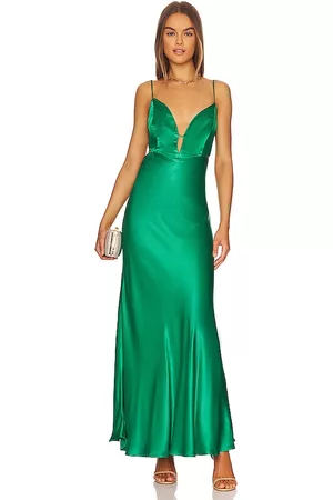 Bardot Karlotta Slip Dress in Green.