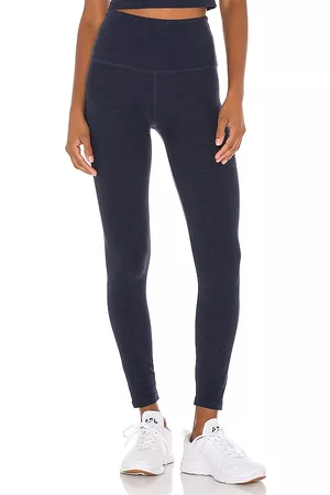 Beyond Yoga Spacedye Caught In The Midi High Waisted Legging in Navy.