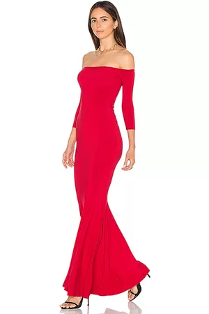 Norma Kamali Off The Shoulder Fishtail Gown in .