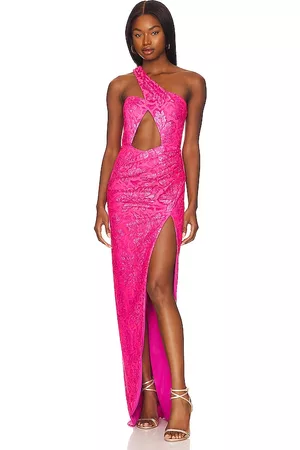 Katie May Mika Gown in Fuchsia.