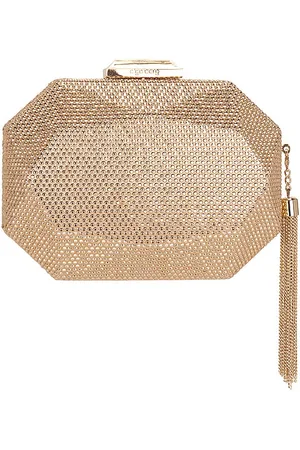 Ted Baker London Glitzet Crystal Baguette Small Clutch Bag - Gold