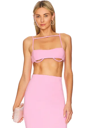 Camila Coelho Belle Bralette in Pink. - size L (also in M, S, XL, XS, XXS)
