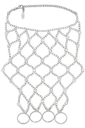 8 Other Reasons Love Lock Hand Chain in Metallic Silver.
