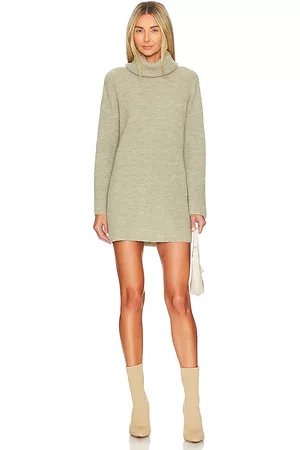 L'Academie Women Casual Dresses - Sable Sweater Dress in Olive.