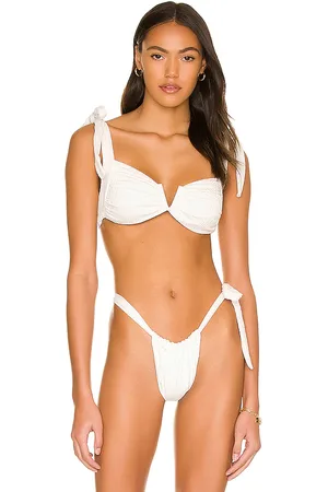 Tularosa Seashell Bikini Top in White. - size XS (also in XXS)