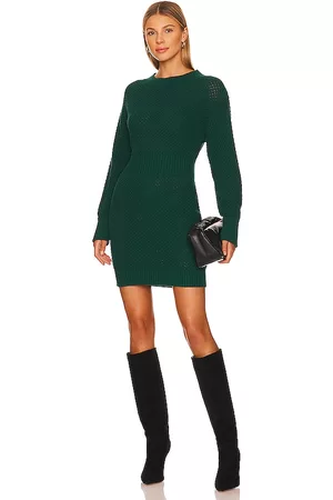 525 America Women Casual Dresses - Sweater Dress in Dark Green.