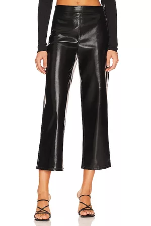 BLANK NYC Vegan Leather Wide Leg in Black.