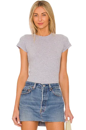 LA Made Perfect Basic Tee in Light Grey. - size L (also in S, XL, XS, XXL)