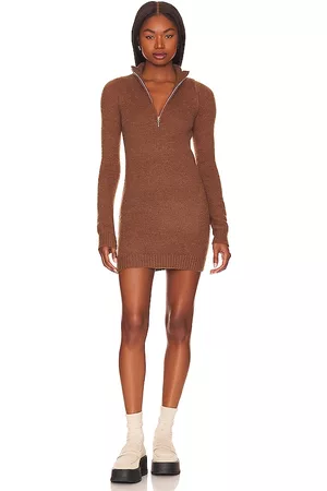 Lovers And Friends Anthea Sweater Dress in Chocolate.