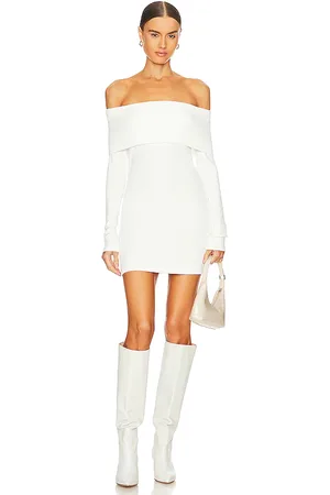 ENZA COSTA X REVOLVE Off-shoulder Sweater Mini Dress in White. - size M (also in S)