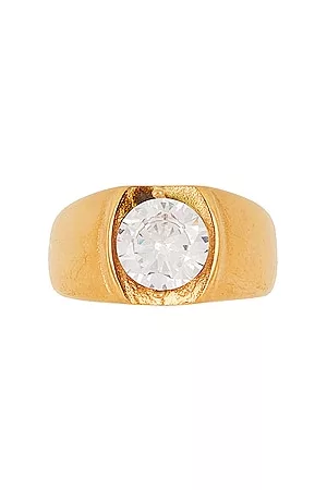 D'Estree Louise Double Stone Ring in Metallic