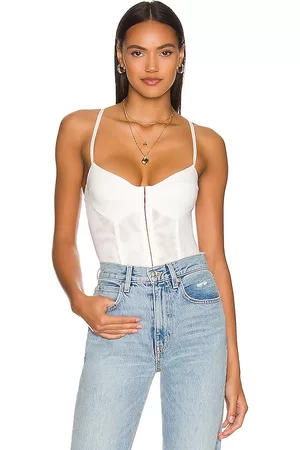 Free People x Intimately FP Night Rhythm Corset Bodysuit In Sage