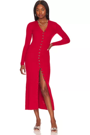 LPA Women Casual Dresses - Kavala Sweater Dress in Red.