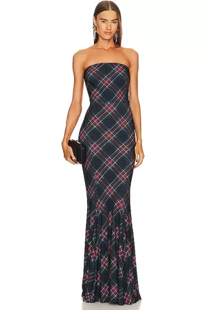 Norma Kamali Strapless Fishtail Gown in Black.