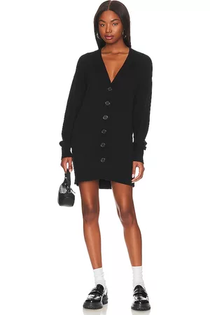 525 America Cardigan Dress in Black.