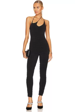 superdown Bethany Ruched Jumpsuit in Black.