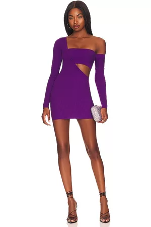 Camila Coelho Women Knitted Dresses - Aviana Knit Dress in Purple.
