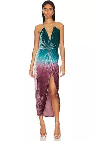 Young, Fabulous & Broke Women Casual Dresses - Siren Slip Velvet Dress in Blue.