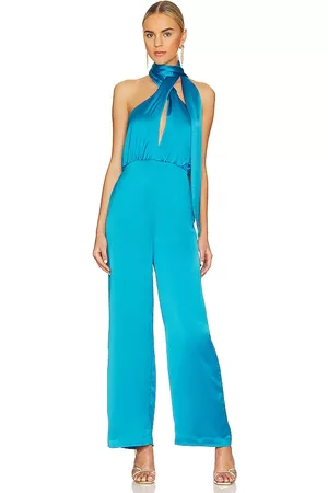 L'Academie Percy Jumpsuit in Teal.