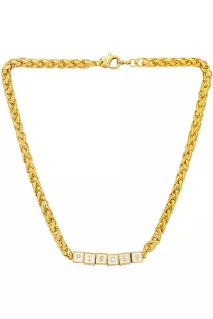 Martha Calvo X REVOLVE Say My Name Necklace in Metallic Gold.