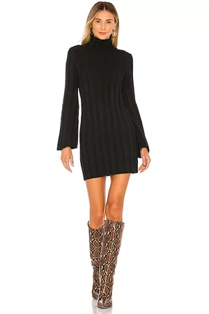 Lovers And Friends Taytay Sweater Dress in Black.