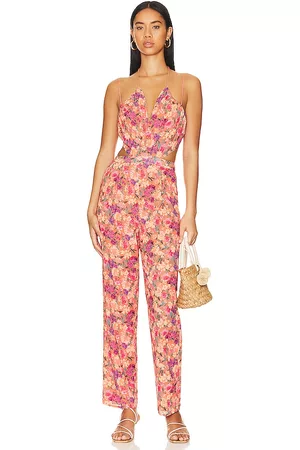Lovers And Friends Makena Jumpsuit in Orange.