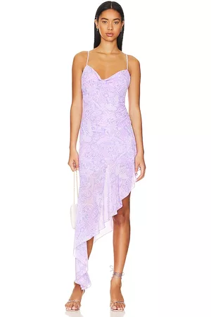 Lovers And Friends Keoni Asymmetrical Dress in Lavender.