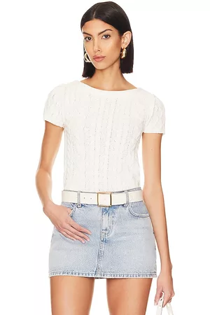 Free People Baby Cable Tee in Ivory.