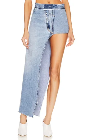 EB DENIM Reinvented Long Skirt in Denim-Light. - size S (also in XS)