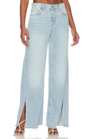 GRLFRND Markie Extra Wide Low Rise with Slit in Denim-Light. - size 27 (also in 28, 29, 32)
