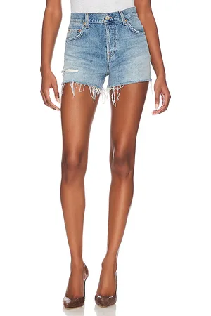 GRLFRND Hayden Low Rise Boyfriend Short in Denim-Medium. - size 23 (also in 24, 31, 32)