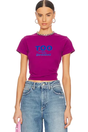 DANIELLE GUIZIO Blessed Tee in Purple. - size M (also in S, XS, XXS)