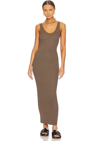 ENZA COSTA Maxi Tank Dress in Brown. - size M (also in L, S, XL, XS)