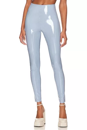 Commando Faux Patent Leather Legging in Baby Blue.