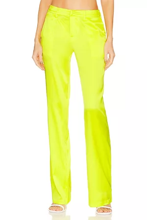 SER.O.YA Suki Silk Pant in Yellow.
