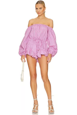 Caroline Constas Korina Romper in Pink.
