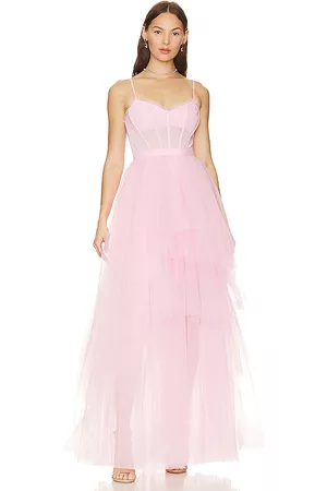 BCBG Max Azria Women Evening dresses - Corset Tiered Gown in Pink.