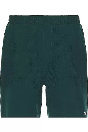alo Men Sports Shorts - 7 Traction Short in Green.