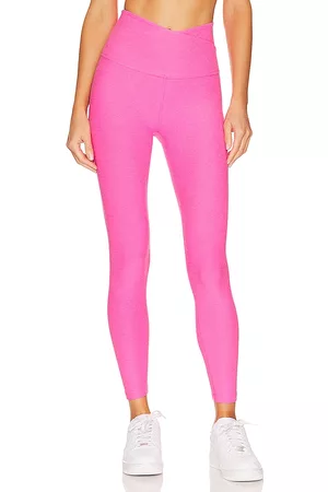 Beyond Yoga Spacedye At Your Leisure High Waisted Midi Legging in Pink.