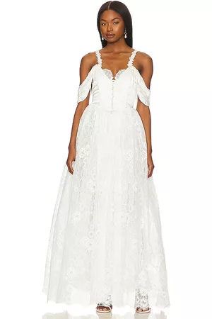 For Love & Lemons Vera Bridal Gown in White.