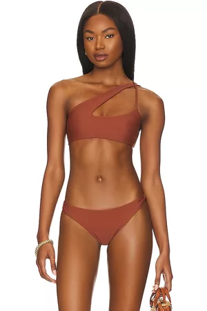 Mikoh Queensland Bikini Top in Brown.