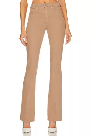 L'Agence Ruth High Rise Straight in Tan.