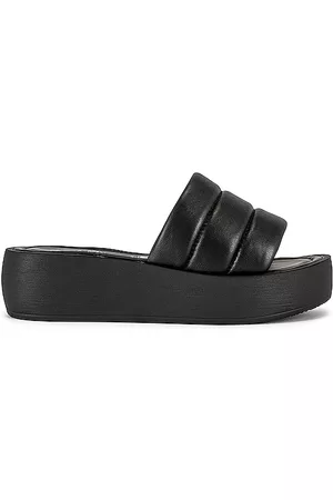 Seychelles Women Slide Sandals - Velour Slide in Black.